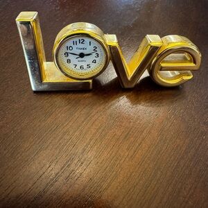 Timex Mini Love Clock Gold Tone